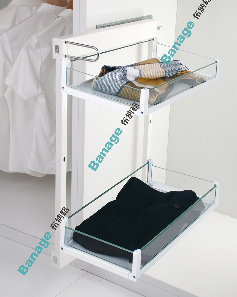 Double side pull shelves