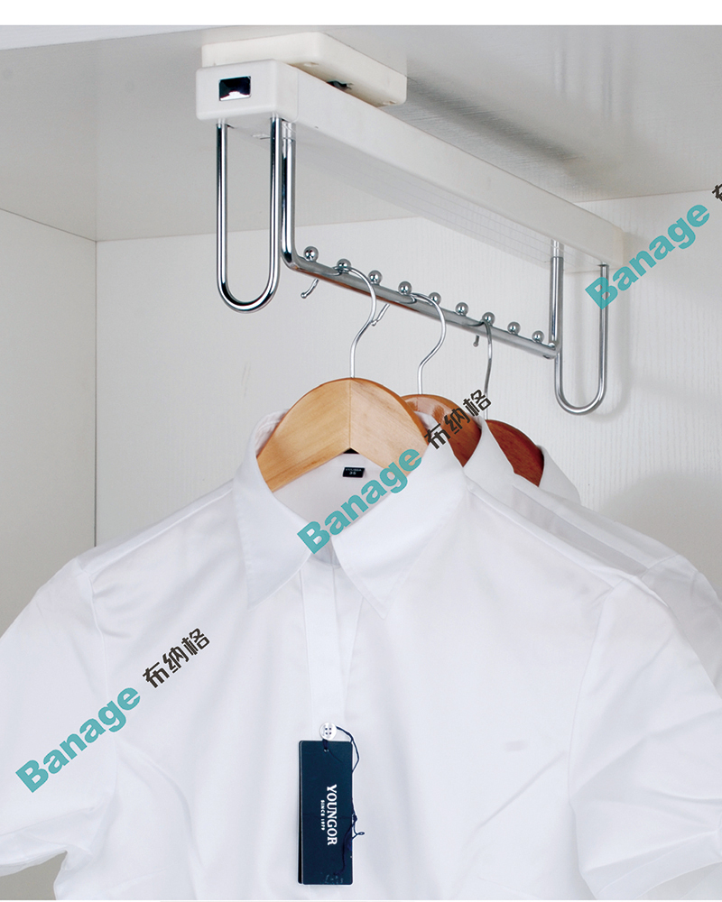 Overhead pull coat hangers